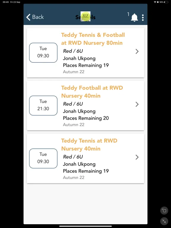 ProACE Sports and Swimming iPad  Screenshots