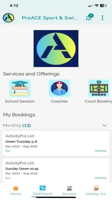 ProACE Sports and Swimming Screenshots