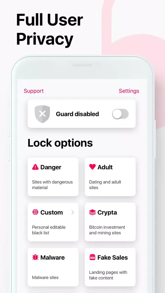 Screenshot di Privacy Protector