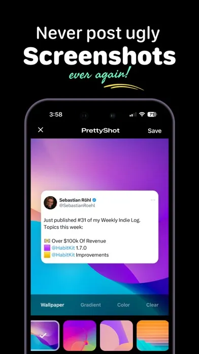 Screenshot Editor - PrettyShot स्क्रीनशॉट