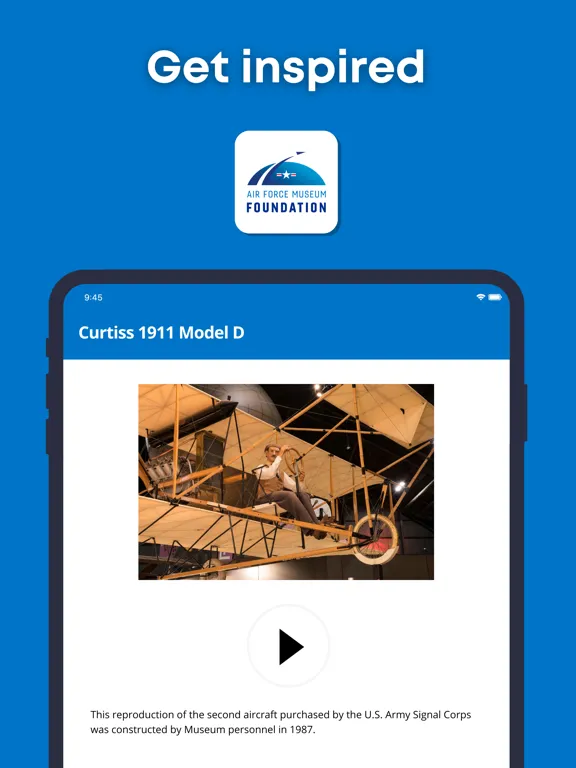 Capturas de pantalla de Air Force Museum Foundation iPad 