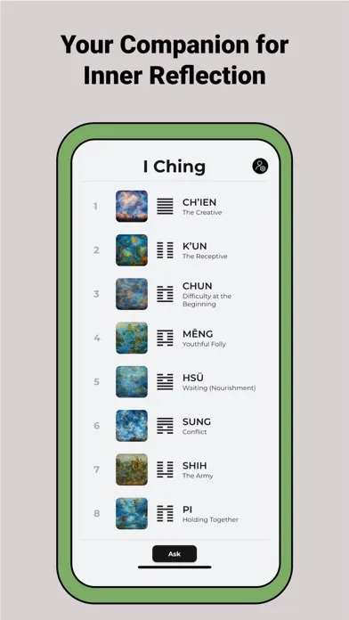 Screenshot di AI Ching