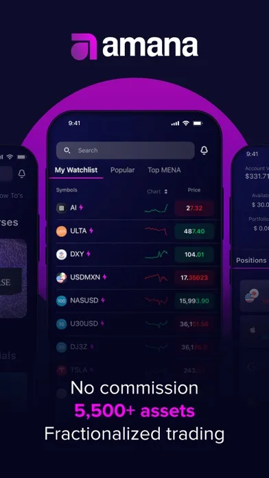 Captures d'écran de Trading & Investing App: amana