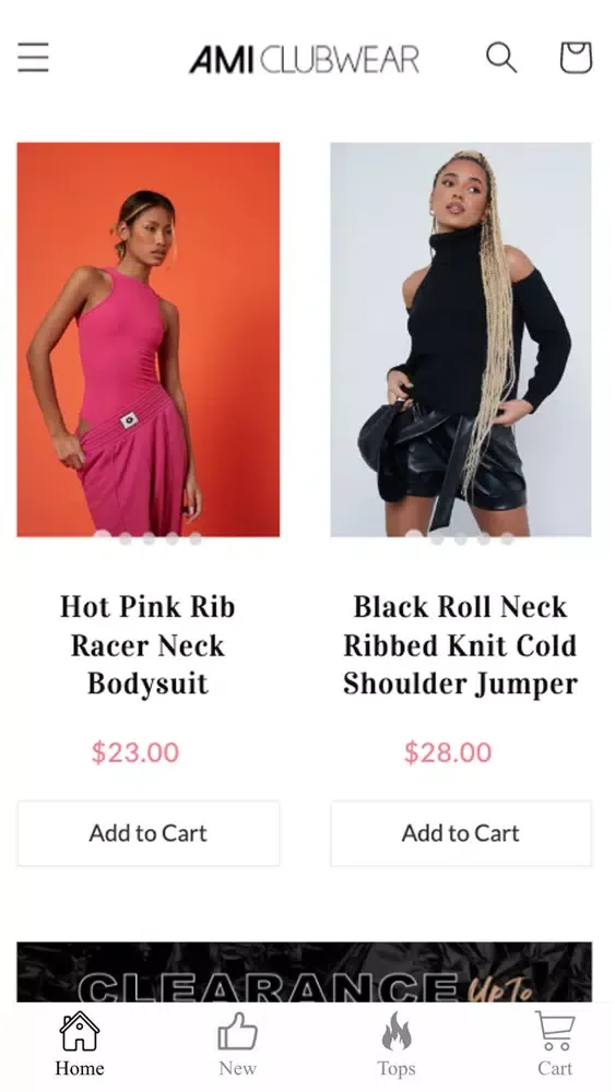 Ảnh chụp màn hình của Ami Clubwear