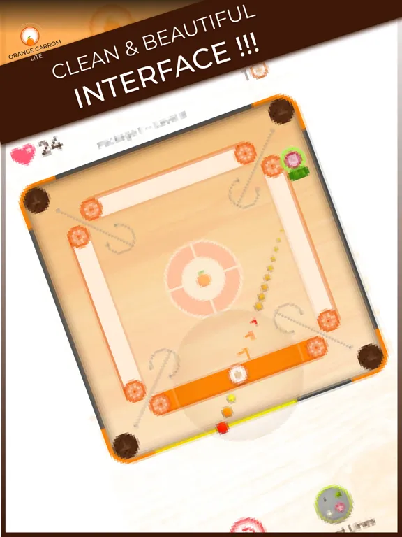 Ảnh chụp màn hình của Trickshot: Orange Carrom Lite iPad 