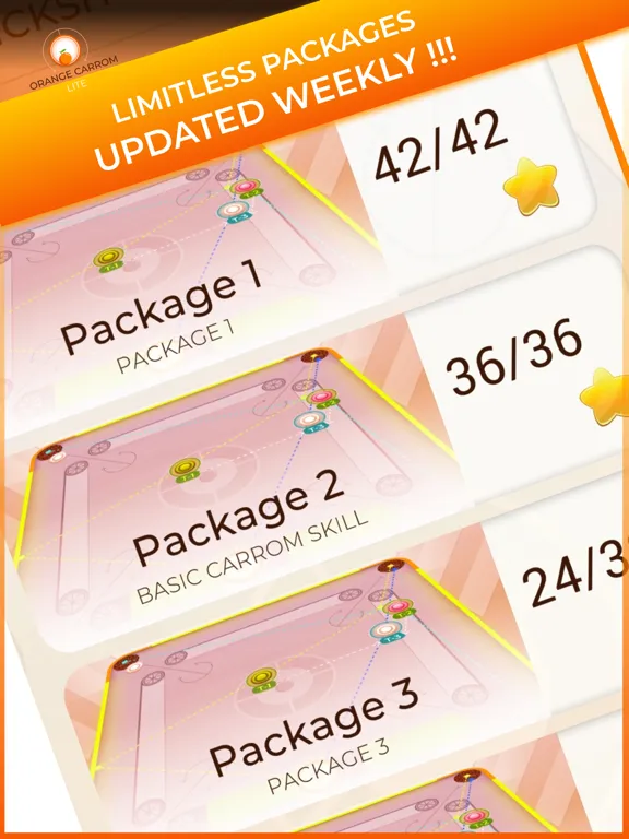 Ảnh chụp màn hình của Trickshot: Orange Carrom Lite iPad 