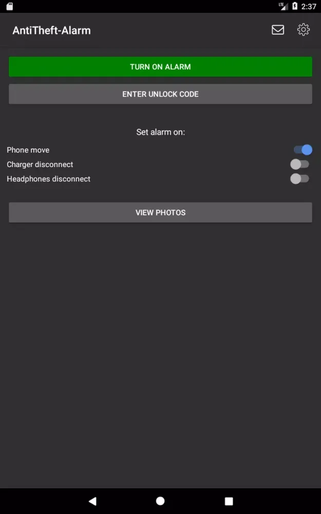 Screenshot di AntiTheft-Alarm