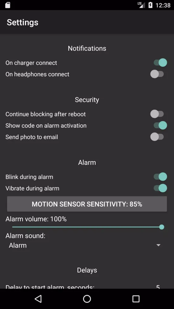 Screenshot di AntiTheft-Alarm