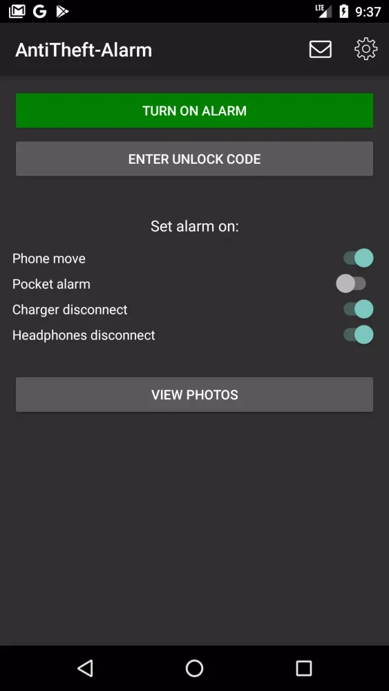 Screenshot di AntiTheft-Alarm