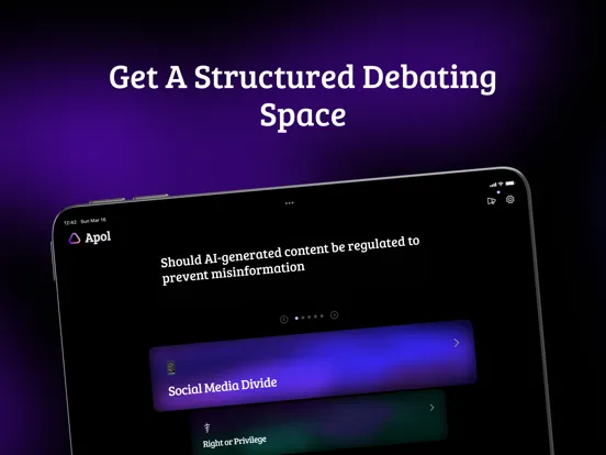 Apol: Debate smarter with AI iPad  Ekran Görüntüleri