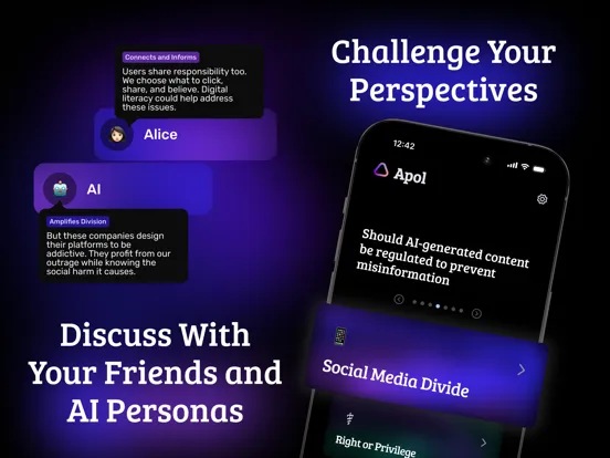 Apol: Debate smarter with AI iPad  Ekran Görüntüleri
