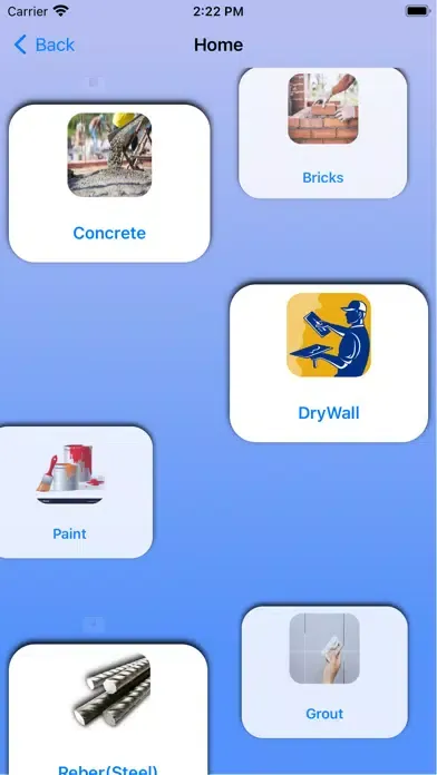 Capturas de tela do Construction Material Estimat