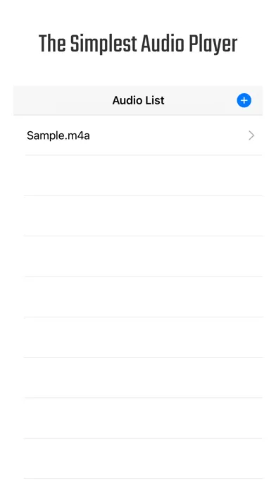 Captures d'écran de Simplest Audio Player