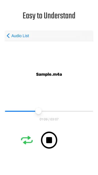 Captures d'écran de Simplest Audio Player