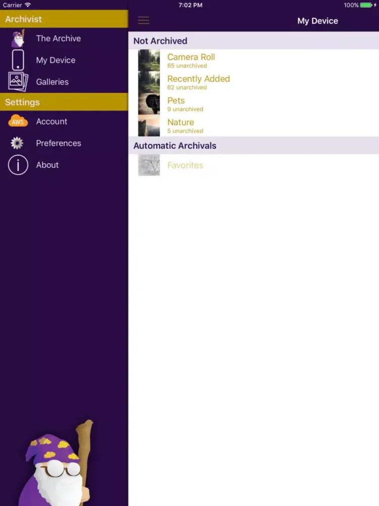 Archivist iPad  Screenshots
