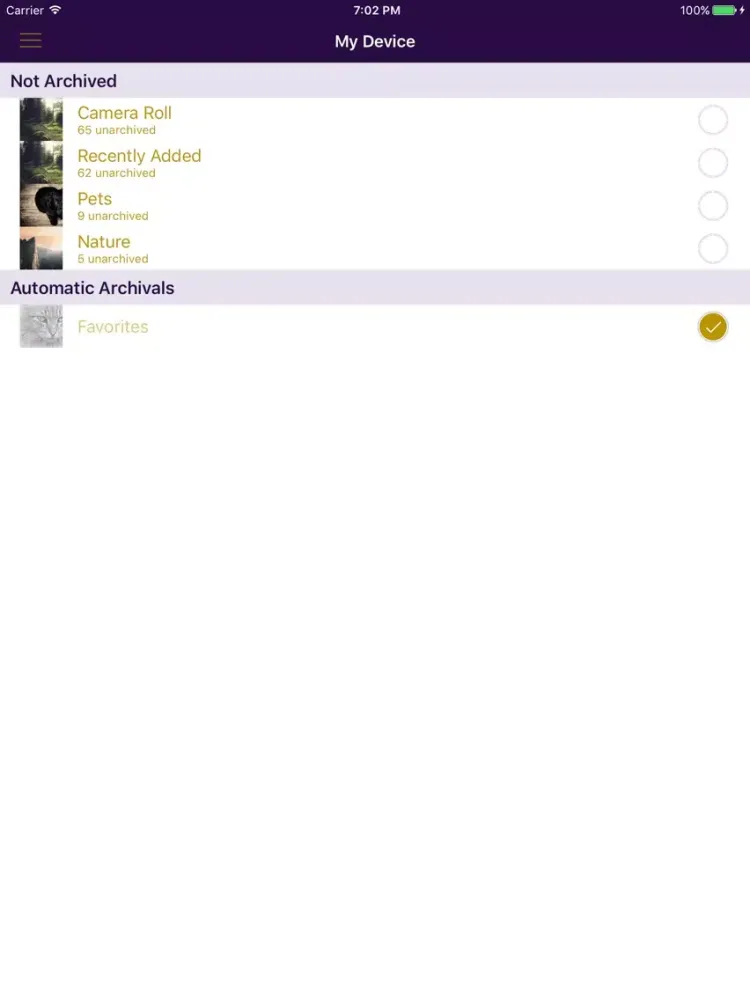 Archivist iPad  Screenshots