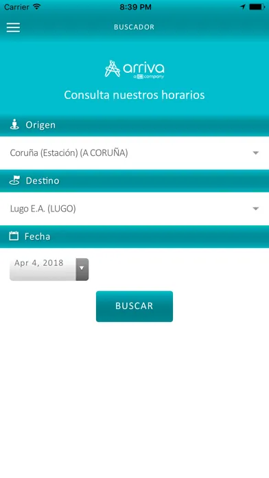 Zrzuty ekranu Arriva Galicia
