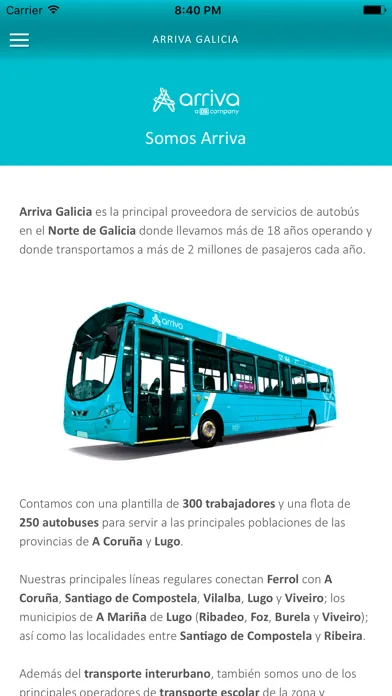 Zrzuty ekranu Arriva Galicia