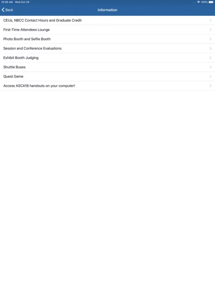 Zrzuty ekranu ASCA States iPad 