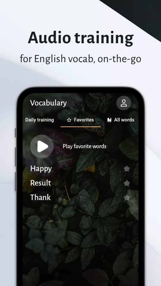 Audio Vocab Screenshots