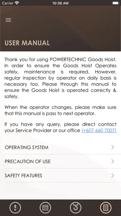 Tangkapan skrin Powertechnic