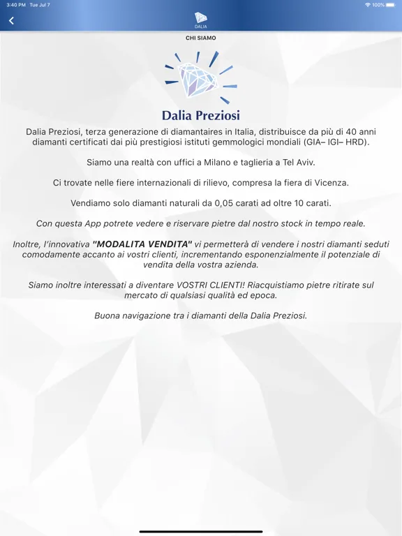 Dalia Preziosi iPad 应用截图