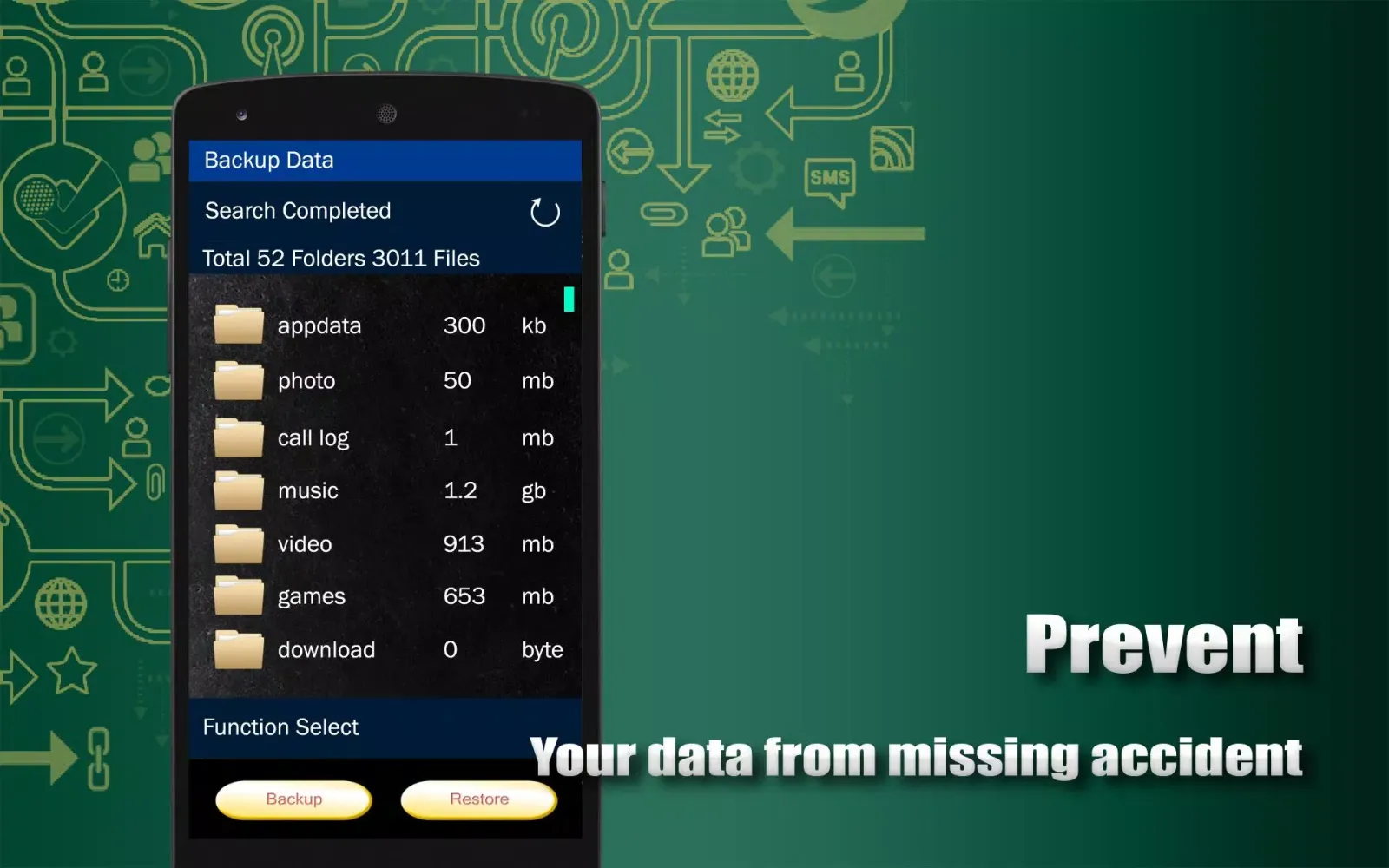 Capturas de pantalla de Backups Data