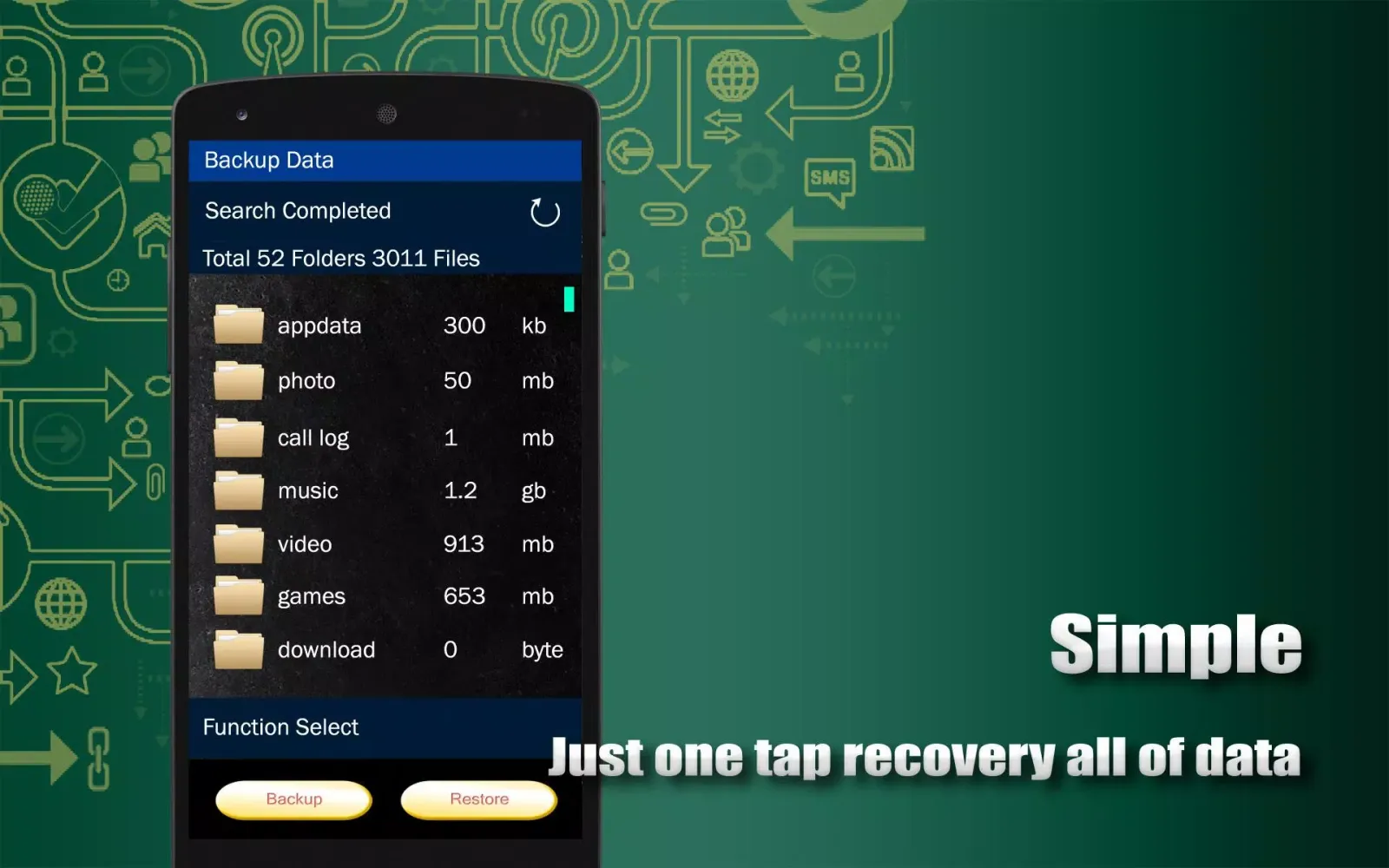 Capturas de pantalla de Backups Data