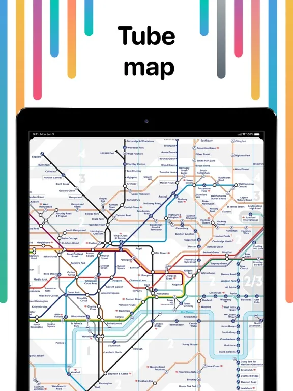 Ảnh chụp màn hình của Tube crowding, map & status iPad 