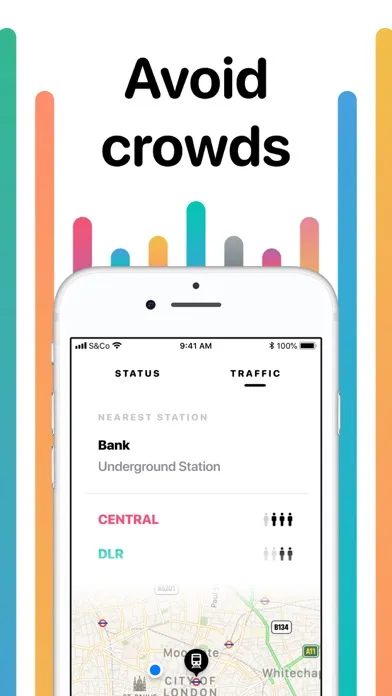 Ảnh chụp màn hình của Tube crowding, map & status