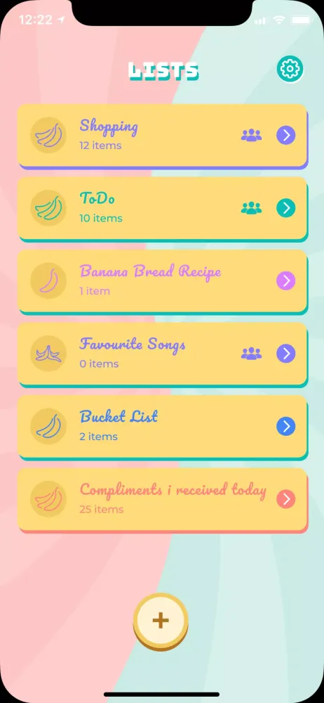 Banana List Screenshots