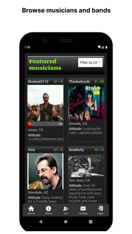 Bandfinder: Join, start a band Screenshots