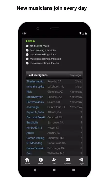 Bandfinder: Join, start a band Screenshots