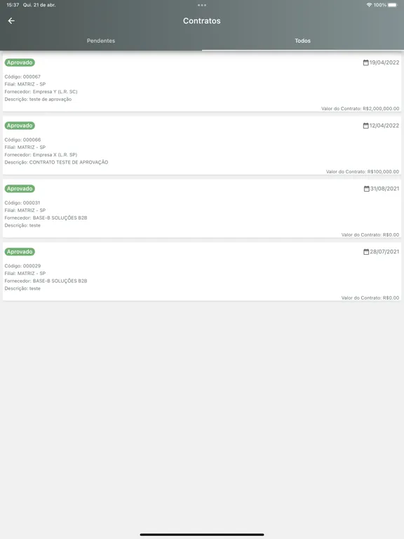 Tangkapan skrin Base-B Approve iPad