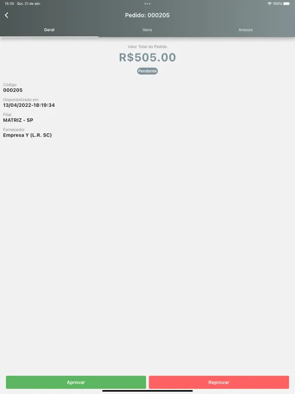 Tangkapan skrin Base-B Approve iPad