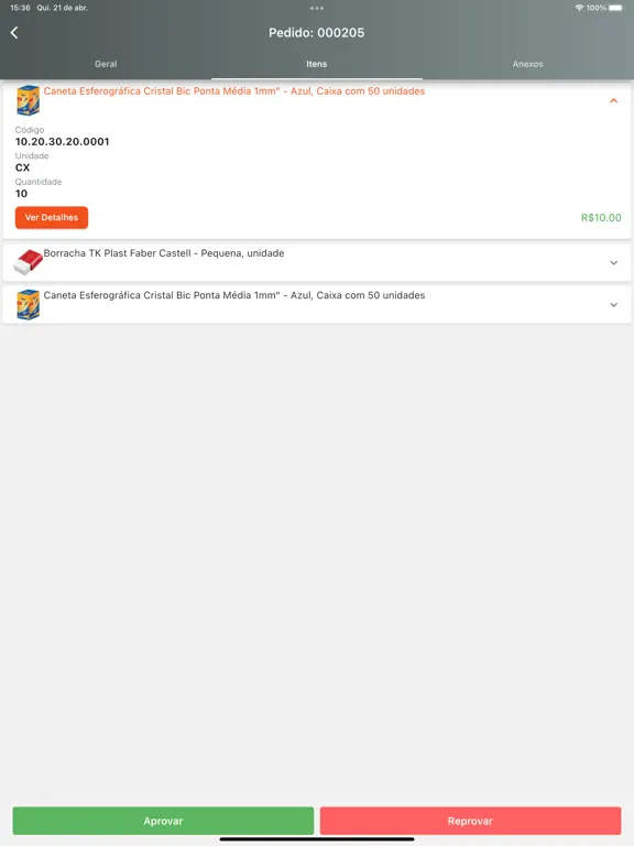 Tangkapan skrin Base-B Approve iPad