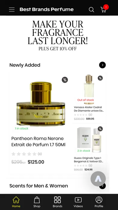 Ảnh chụp màn hình của Best Brands Perfume