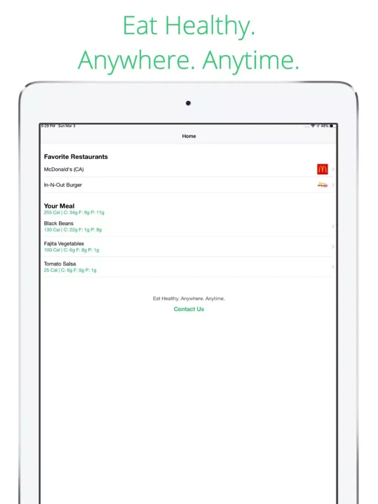 Tangkapan layar Betterplate - Healthy Eating iPad 