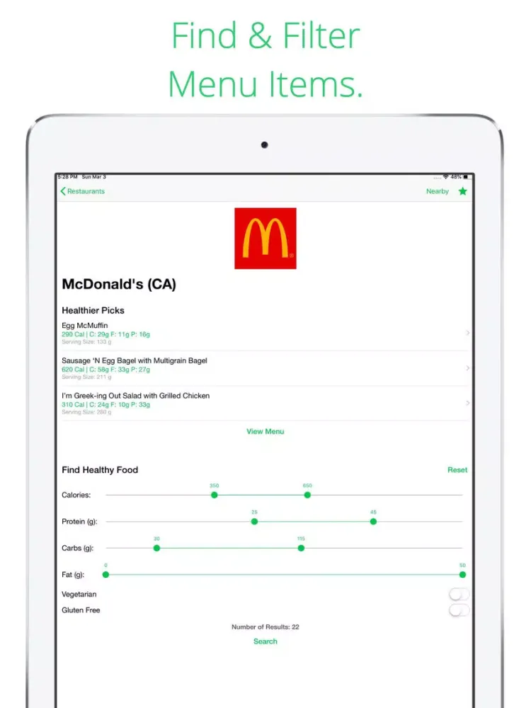 Tangkapan layar Betterplate - Healthy Eating iPad 
