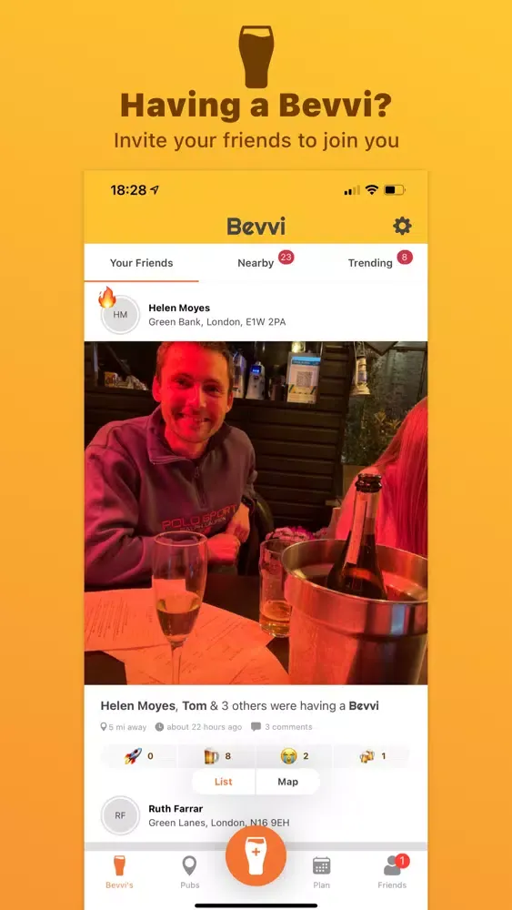 Ảnh chụp màn hình của Bevvi - Best Beer Buddy App!