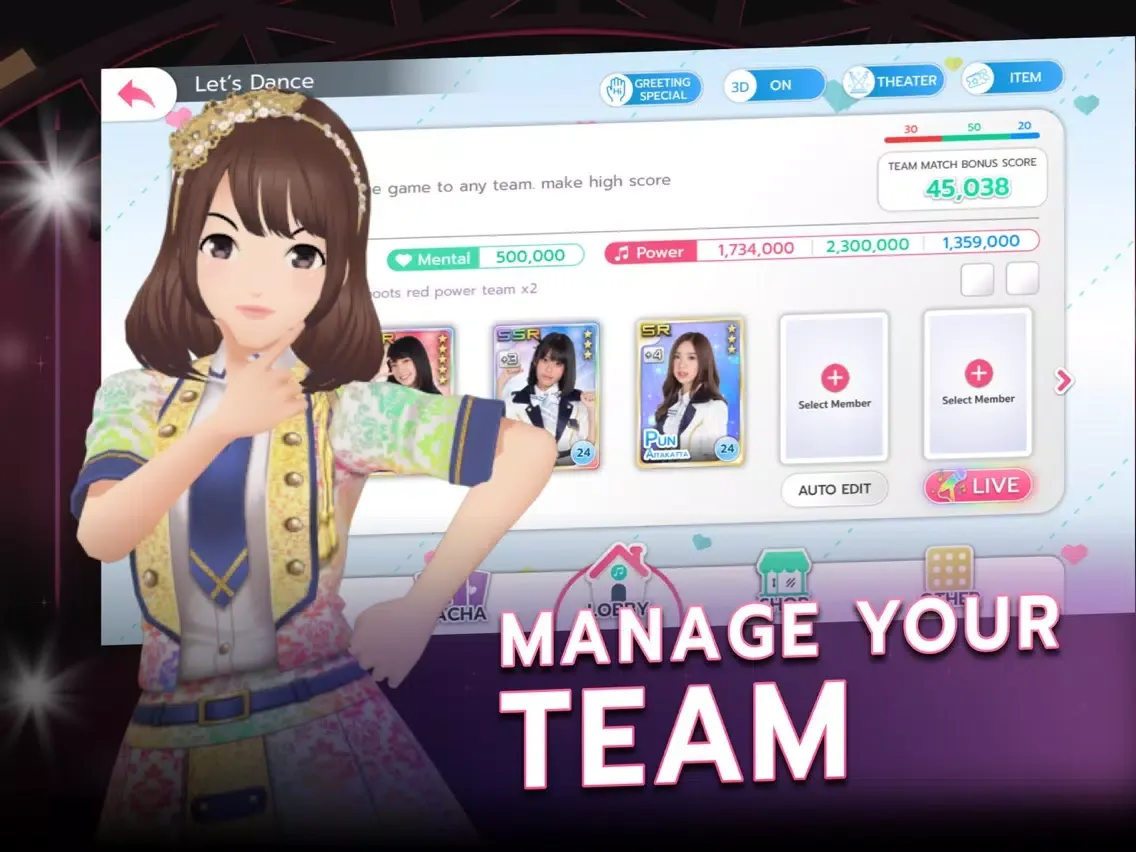 Tangkapan skrin BNK48 Oshi Festival iPad 