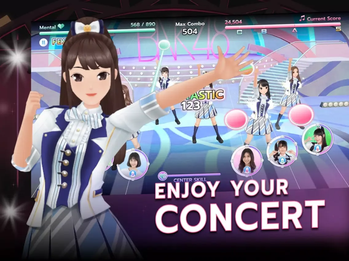 Tangkapan skrin BNK48 Oshi Festival iPad 