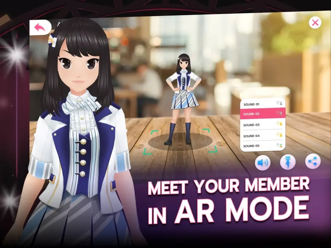 Tangkapan skrin BNK48 Oshi Festival iPad 