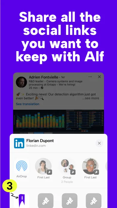 Tangkapan skrin Social bookmark & signet : Alf