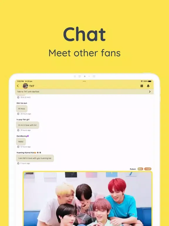 kpoppo: kpop songs, news, chat iPad  স্ক্রিনশট