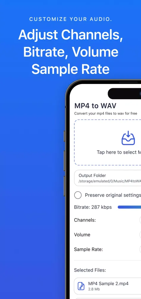 MP4 to WAV Screenshots