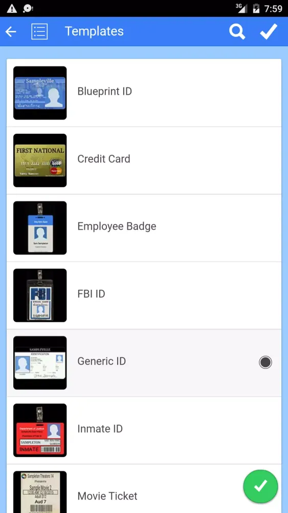 Captures d'écran de Fake ID Generator