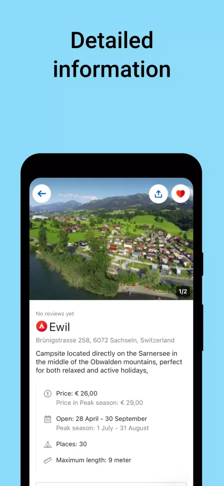 Campy. Camp sites & Camping EU Screenshots