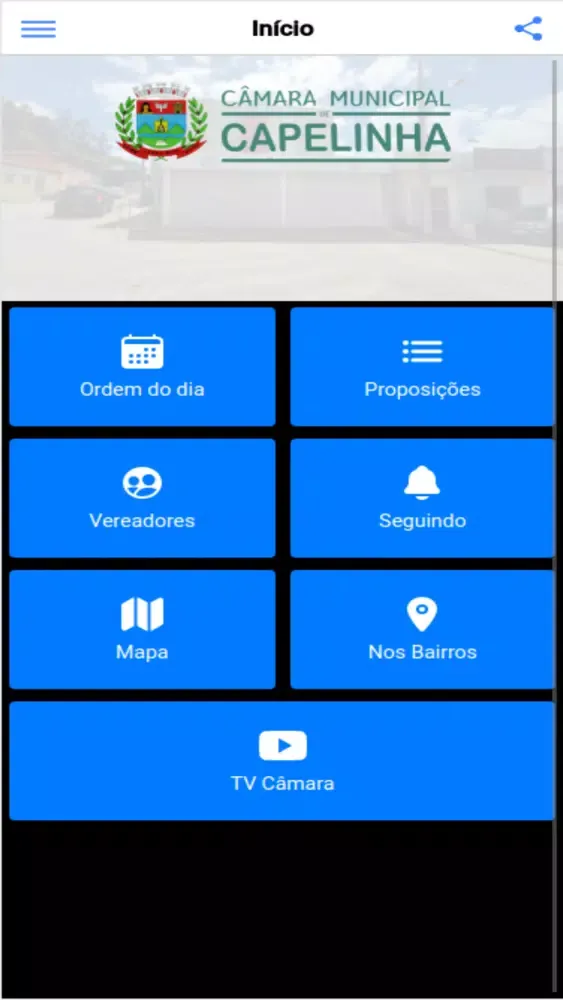 Tangkapan skrin Câmara Capelinha MG