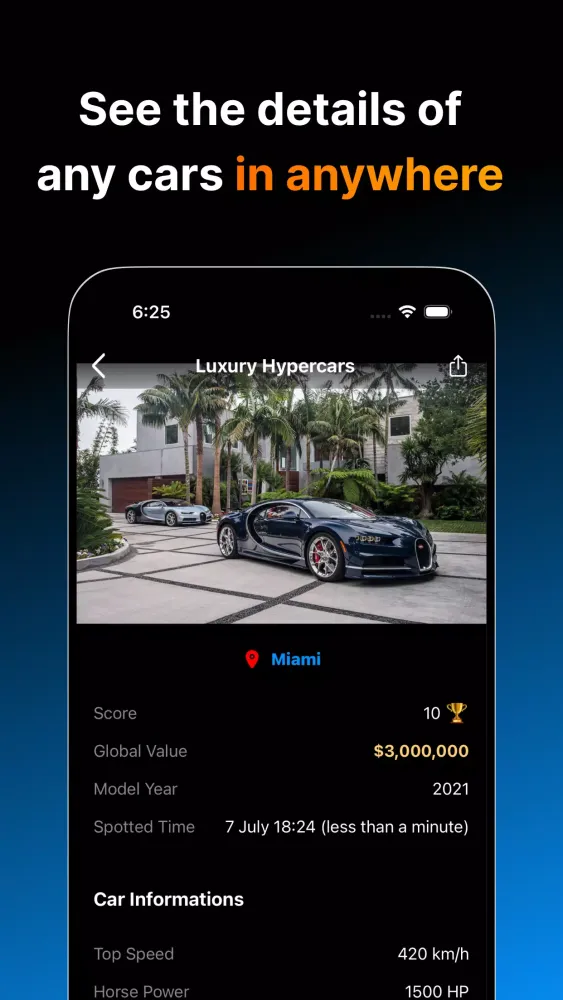 Car Spotting App Screenshots